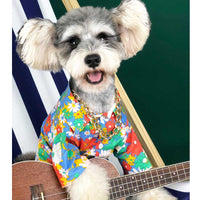 HKM-6757565 Summer Floral Shirt for Small Dogs and Cats - Lightweight Cotton Pet Apparel