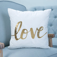 HKM-675795 Super Soft Pineapple Love Letter Silver Pillowcase Cushion for Car and Sofa