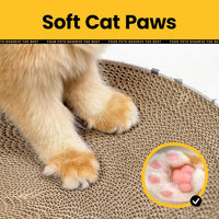 HKM-6758461 Indoor 2-in-1 Cat Scratcher and Nest Bowl - Cardboard Oval Design, 50.5 x 30 x 9.5 cm, Lightweight 2.5 kg