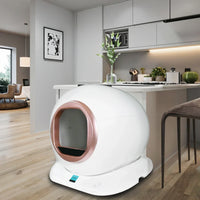 HKM-675859 Smart Self-Cleaning Cat Litter Box with APP Control and Wi-Fi Connectivity, 65L Capacity