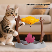 HKM-6759613 Fun Tumbling Cat Toy with Food Dispensing Feature - Interactive Self-Play Feeder for Cats