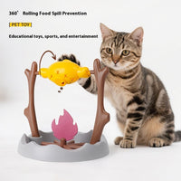 HKM-6759613 Fun Tumbling Cat Toy with Food Dispensing Feature - Interactive Self-Play Feeder for Cats