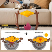 HKM-6759613 Fun Tumbling Cat Toy with Food Dispensing Feature - Interactive Self-Play Feeder for Cats
