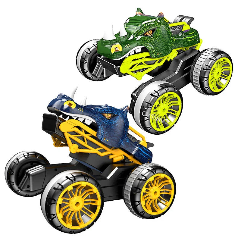 HKM-675987 Dinosaur Swing Arm Stunt RC Truck - Flipping Remote Control Drift Vehicle for Kids and Teens