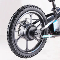 HKM-675987 Kids Electric Balance Bike with 2 Speed Options, 16 Inch Wheels, and Integrated Battery
