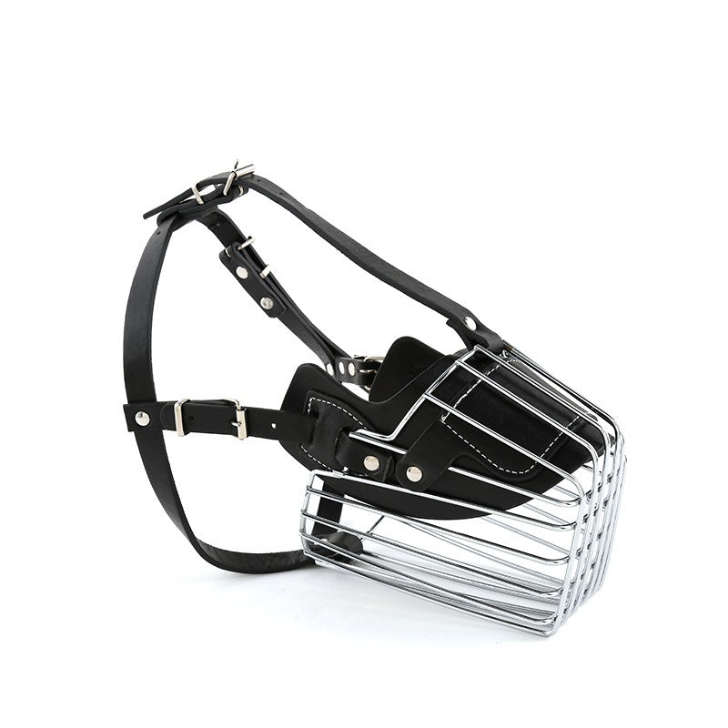 HKM-6760637 Adjustable Soft Leather Dog Muzzle with Anti-Bite Design - Perfect Fit for Safety and Comfort