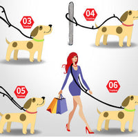 HKM-6760765 Double-Ended Outdoor Pet Dog Traction Rope with Breathable Mesh and Reflective Material