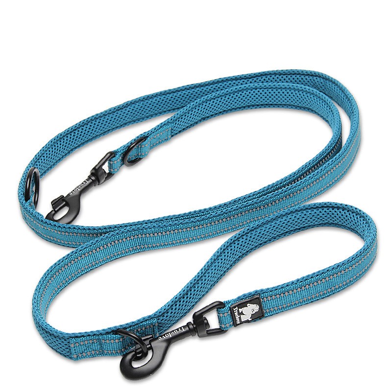 HKM-6760765 Double-Ended Outdoor Pet Dog Traction Rope with Breathable Mesh and Reflective Material