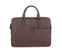 HKM-676115 Leather Crossbody Bag for Men - Vintage Style Business Tote and Laptop Carrier