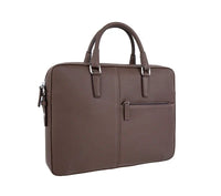 HKM-676115 Leather Crossbody Bag for Men - Vintage Style Business Tote and Laptop Carrier