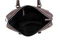 HKM-676115 Leather Crossbody Bag for Men - Vintage Style Business Tote and Laptop Carrier