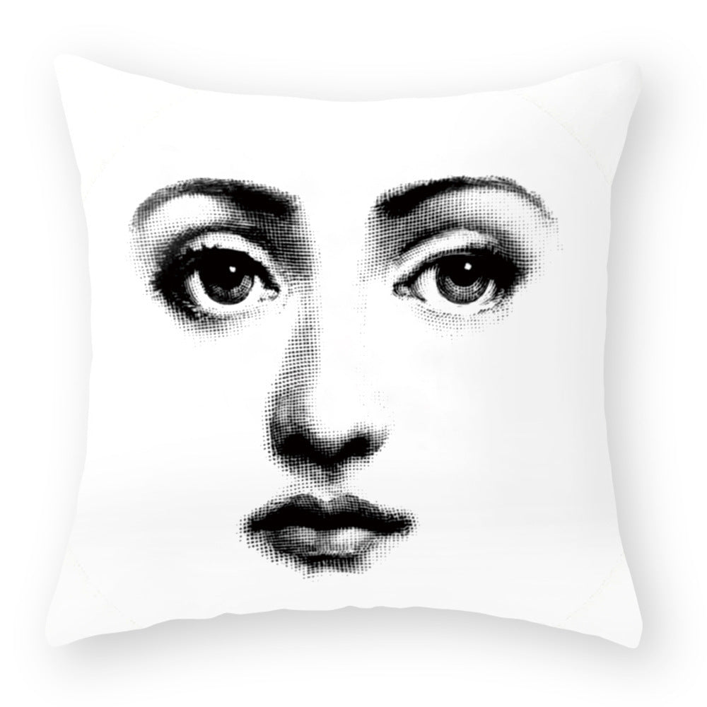 HKM-676115 Peach Skin Plush Cushion Cover for Sofa and Car - 45x45cm Characters Design