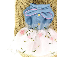 HKM-6761533 Denim Puppy Princess Dress for Dogs ¨C Stylish Skirt in Various Sizes