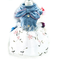 HKM-6761533 Denim Puppy Princess Dress for Dogs ¨C Stylish Skirt in Various Sizes