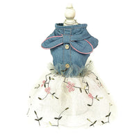 HKM-6761533 Denim Puppy Princess Dress for Dogs ¨C Stylish Skirt in Various Sizes