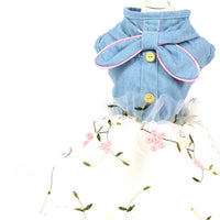HKM-6761533 Denim Puppy Princess Dress for Dogs ¨C Stylish Skirt in Various Sizes
