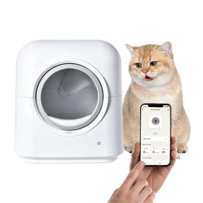 HKM-676179 Self-Cleaning Smart Cat Litter Box with App Control and Low Noise Motor