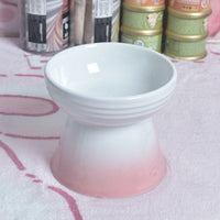 HKM-6762941 Ceramic Anti-Tumble Pet Bowl for Dogs and Cats with High Foot and Neck Protector