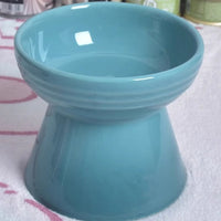 HKM-6762941 Ceramic Anti-Tumble Pet Bowl for Dogs and Cats with High Foot and Neck Protector