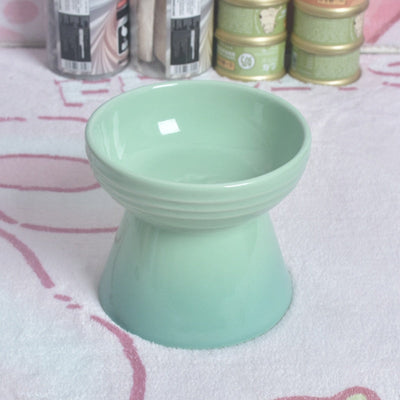 HKM-6762941 Ceramic Anti-Tumble Pet Bowl for Dogs and Cats with High Foot and Neck Protector
