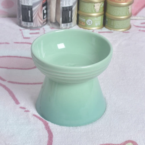 HKM-6762941 Ceramic Anti-Tumble Pet Bowl for Dogs and Cats with High Foot and Neck Protector