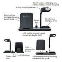 HKM-676435 Wireless Charging Bracket with USB Output and Type-C Cable, Compatible with Qi-Enabled Devices