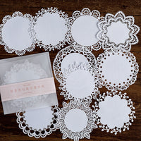 HKM-676499 Art Paper Sticker Material for Collage - 10 Sheets with Backing Paper, 120mm x 120mm Packaging