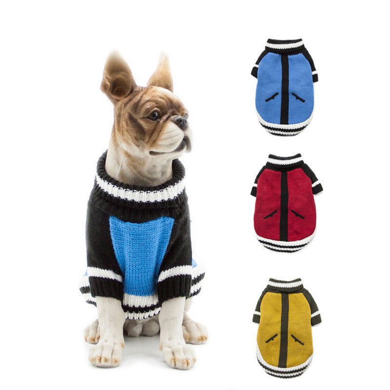 HKM-6765117 Knitted Dog Sweater for Pets - Warm Casual Wear in Various Sizes