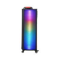 HKM-676563 12 Inch Portable Wireless Subwoofer with RGB LED Lights and Bluetooth Functionality