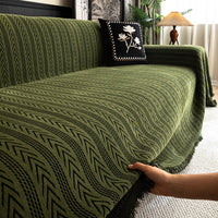 HKM-676627 Chenille All-Inclusive Anti-Dirty Sofa Cover with Striped Pattern in Multiple Sizes
