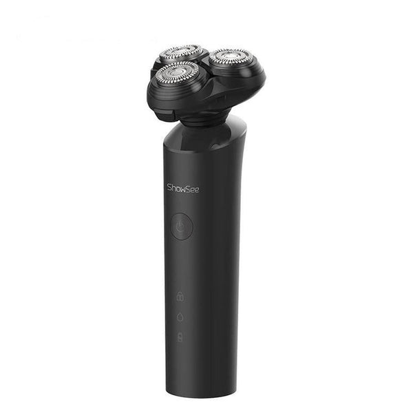 HKM-676627 Rechargeable Electric Men's Razor with 3 Rotary Blades and Waterproof Design
