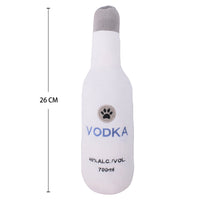HKM-6766397 Plush Chewing Toy for Cats and Dogs - Wine Bottle and Donut Design, 25cm