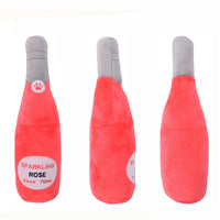 HKM-6766397 Plush Chewing Toy for Cats and Dogs - Wine Bottle and Donut Design, 25cm