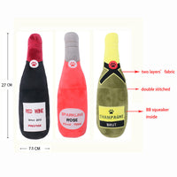 HKM-6766397 Plush Chewing Toy for Cats and Dogs - Wine Bottle and Donut Design, 25cm