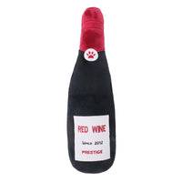 HKM-6766397 Plush Chewing Toy for Cats and Dogs - Wine Bottle and Donut Design, 25cm