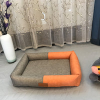 HKM-6766781 Comfortable Sponge Pet Mats for Dogs – Imitation Linen with Hand/Machine Wash Options – Multiple Sizes Available