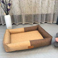 HKM-6766781 Comfortable Sponge Pet Mats for Dogs – Imitation Linen with Hand/Machine Wash Options – Multiple Sizes Available