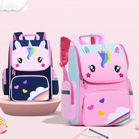 HKM-676691 Cute Pink Unicorn Backpack for Kids - 2024 Cartoon School Bag for Girls