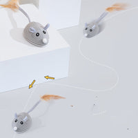 HKM-6767549 USB Rechargeable Crawling Mouse Cat Toy - Biting Toy for Interactive Play