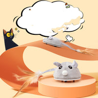HKM-6767549 USB Rechargeable Crawling Mouse Cat Toy - Biting Toy for Interactive Play