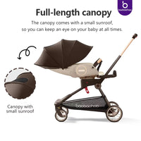 HKM-676755 Compact Lightweight 360-Degree Reversible Handle Pushchair for Newborns
