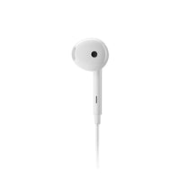 HKM-676755 Wired In-Ear Headset with Microphone for Mobile Phone Calls and Music, White, 1.2m Cable Length