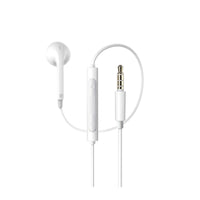 HKM-676755 Wired In-Ear Headset with Microphone for Mobile Phone Calls and Music, White, 1.2m Cable Length