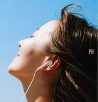 HKM-676755 Wired In-Ear Headset with Microphone for Mobile Phone Calls and Music, White, 1.2m Cable Length