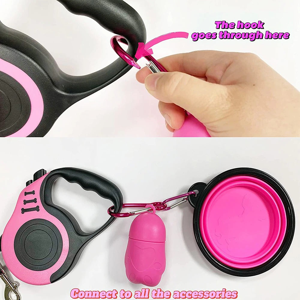 HKM-6769981 Durable Automatic Retractable Dog Leash with Tangle-Free Nylon Rope for Easy Walking and Running, Available in 3m and 5m Lengths