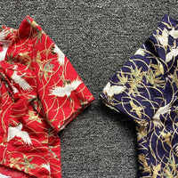 HKM-6770877 Japanese Style Dog Kimono Shirt for Pets - Comfortable Summer Fashion T-Shirt in Blue and Red