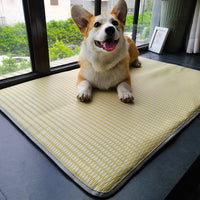 HKM-6771133 Ice Silk Summer Dog Mat - Anti-Bite, Non-Stick Hair Cat Mattress - Available in Multiple Sizes