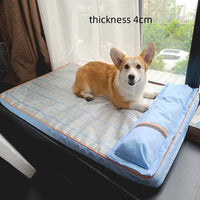HKM-6771133 Ice Silk Summer Dog Mat - Anti-Bite, Non-Stick Hair Cat Mattress - Available in Multiple Sizes