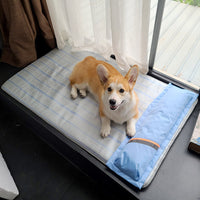 HKM-6771133 Ice Silk Summer Dog Mat - Anti-Bite, Non-Stick Hair Cat Mattress - Available in Multiple Sizes