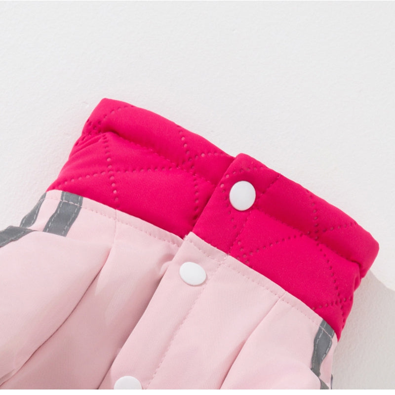 HKM-6771261 Sporty Quilted Dog Jumpsuit with Fleece Lining for Small and Medium Breeds